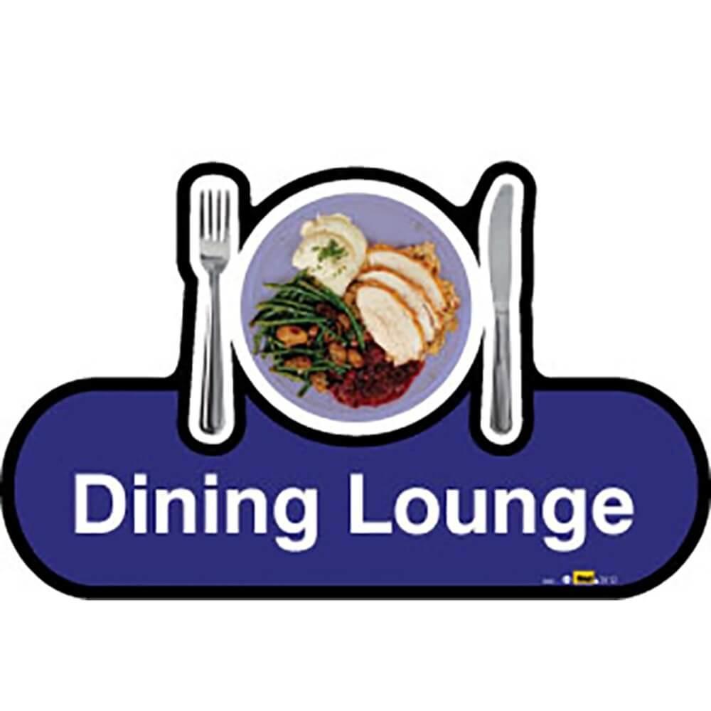 Dining Lounge Sign inBlue