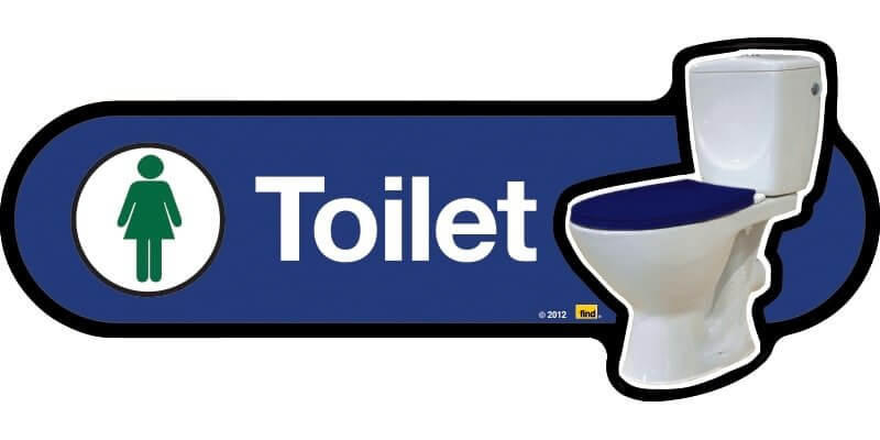 Female Toilet with Symbol Sign