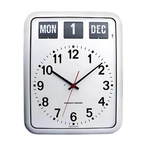 Perpetual Calendar Clock in White