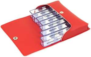 Medidos Tablet Organiser - Red Letherette