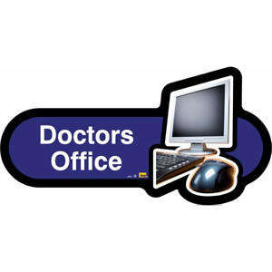 Doctor's Office Sign inBlue