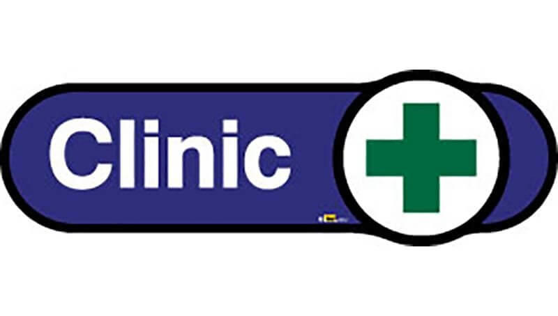 Clinic Sign in Blue