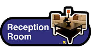 Reception Room Sign inBlue
