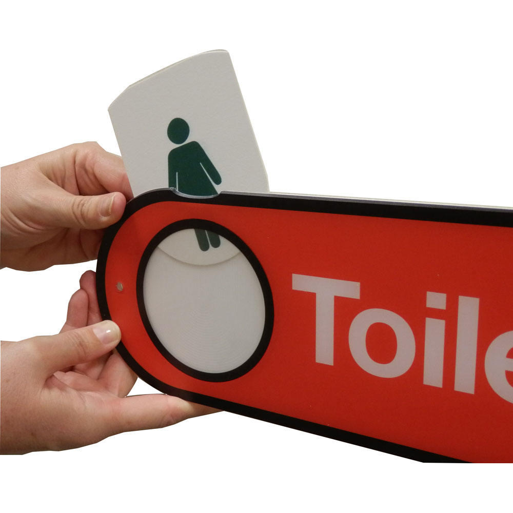 Interchangeable Toilet Sign for Hospitals