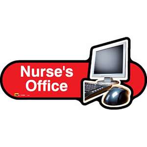 Nurse's Office Sign inRed