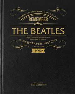 Beatles Newspaper Book - Black Leather Cover