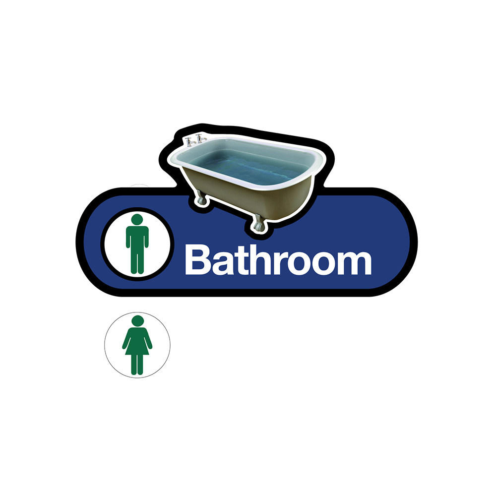 Interchangeable Bathroom Sign Male/Female