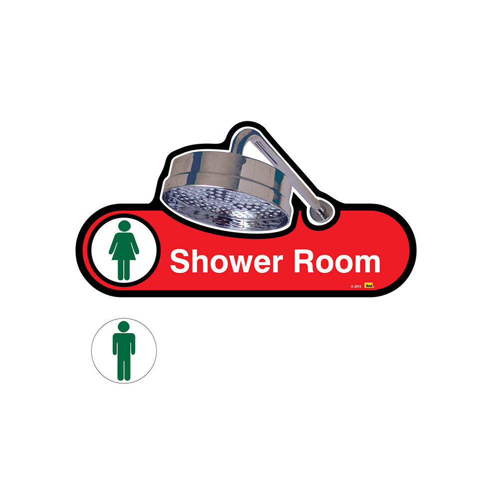 Interchangeable Shower Room Sign Male/Female