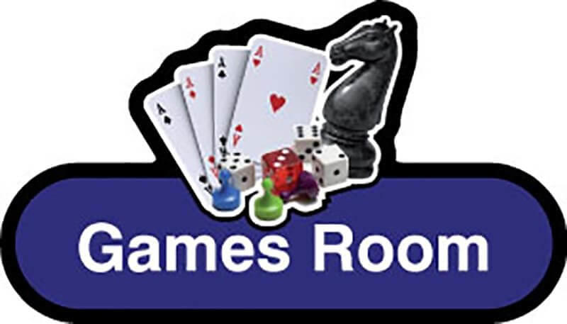Games Room Sign inBlue