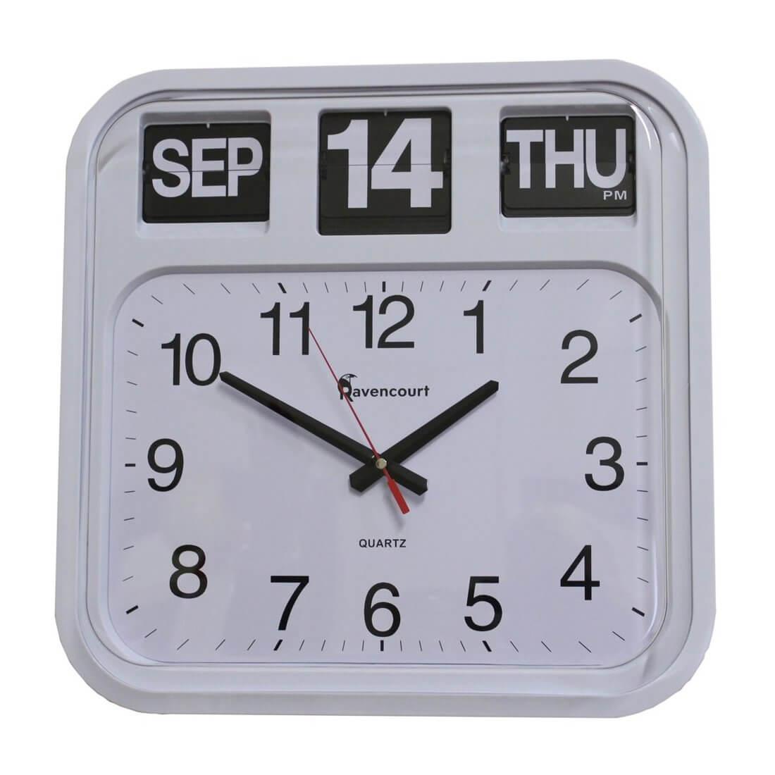 Large Flip Calendar Clock