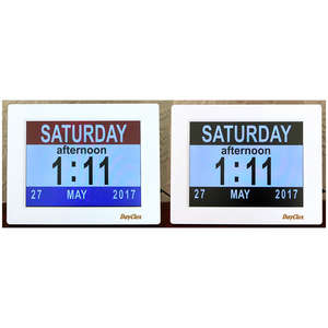 Colour and black and white clocks together
