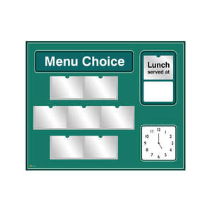 Pictorial Menu Board for Care Homes & NHS in Green