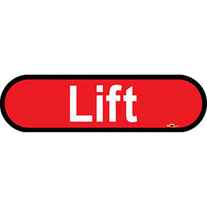 Lift Sign inRed