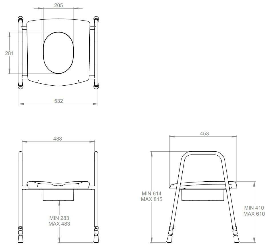 Toilet Frame with Seat