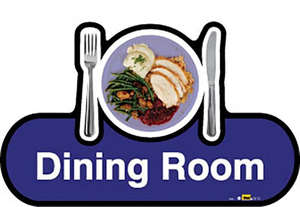Dining Room Sign inBlue