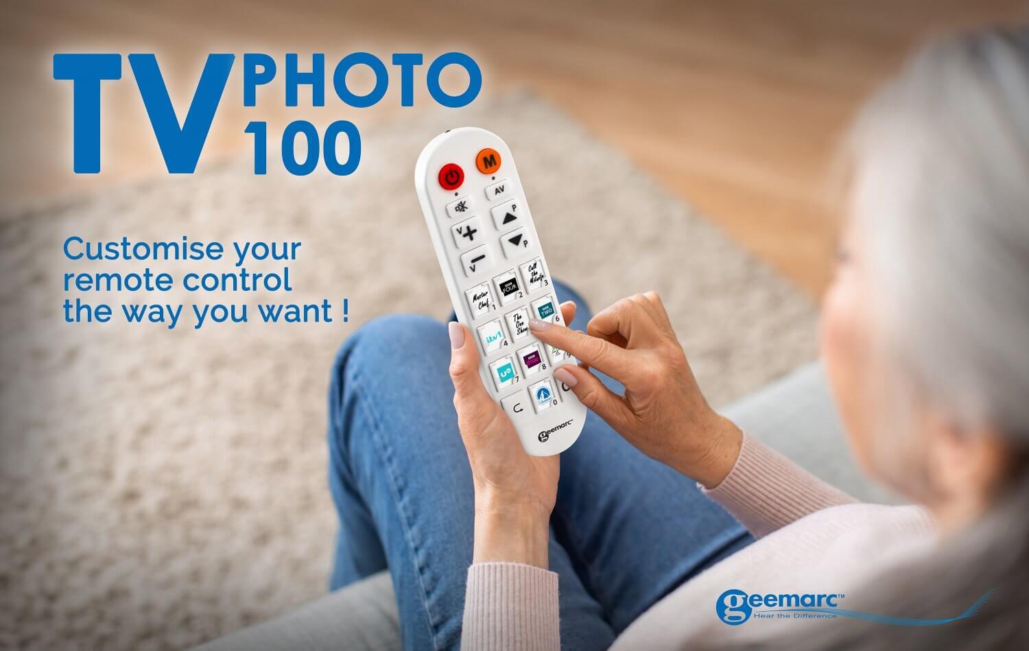 Geemarc TV Photo100 - TV Remote Control with Photo Buttons