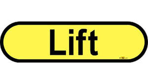 Lift Sign inYellow
