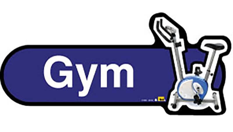 Gym Sign inBlue