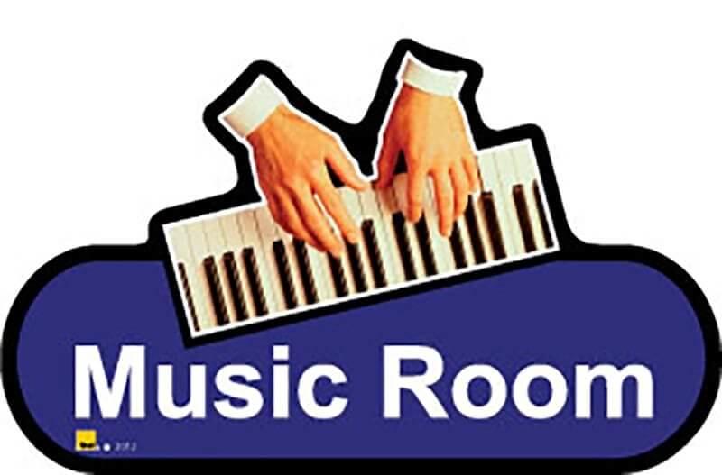 Music Room Sign inBlue