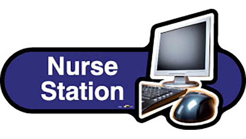 Nurse Station Sign inBlue