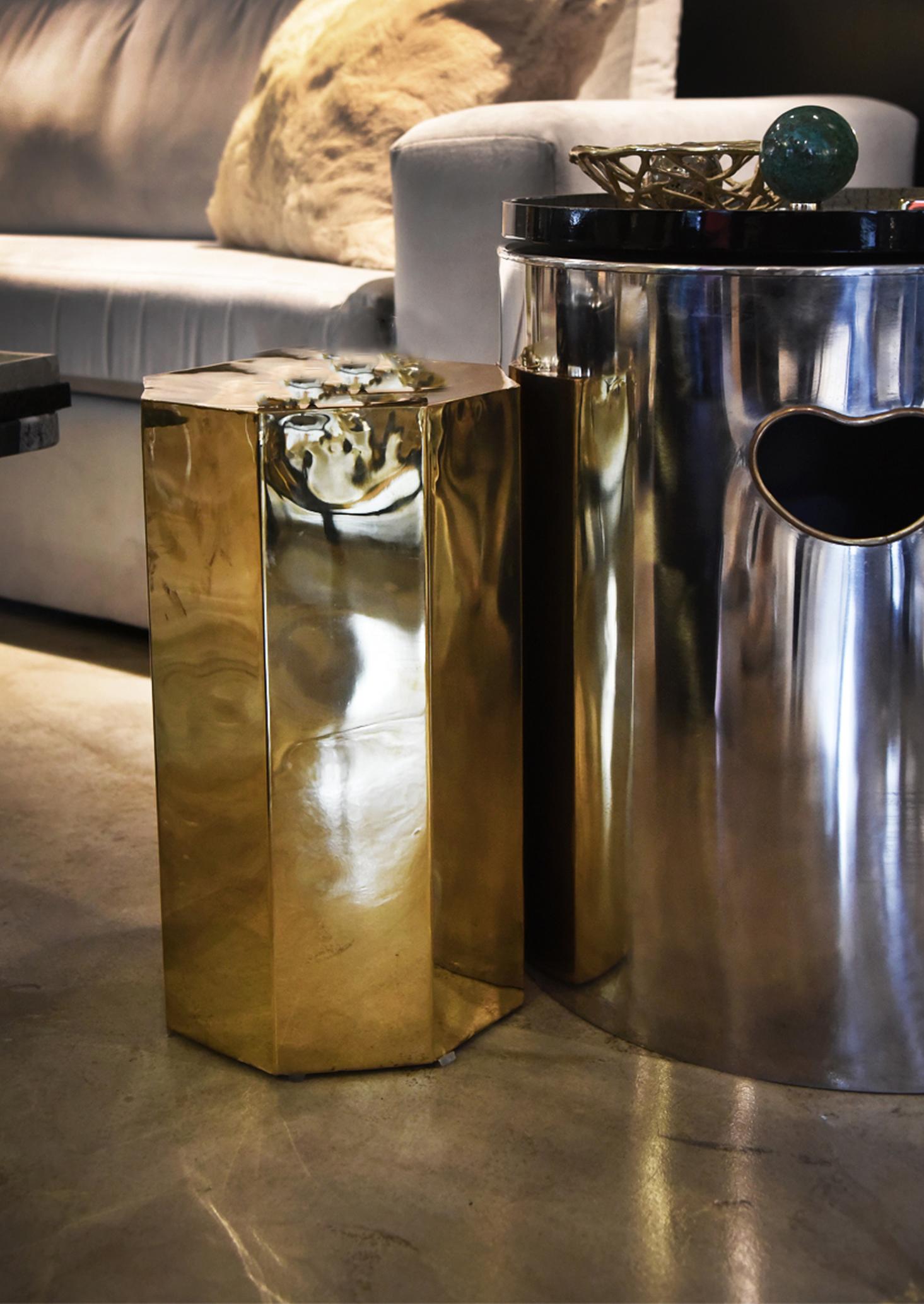 stool, gold, furniture, luxury accessories, aura london,
