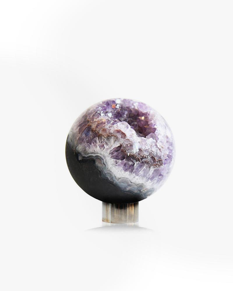 purple, amethyst, sphere, decor, aura, luxury