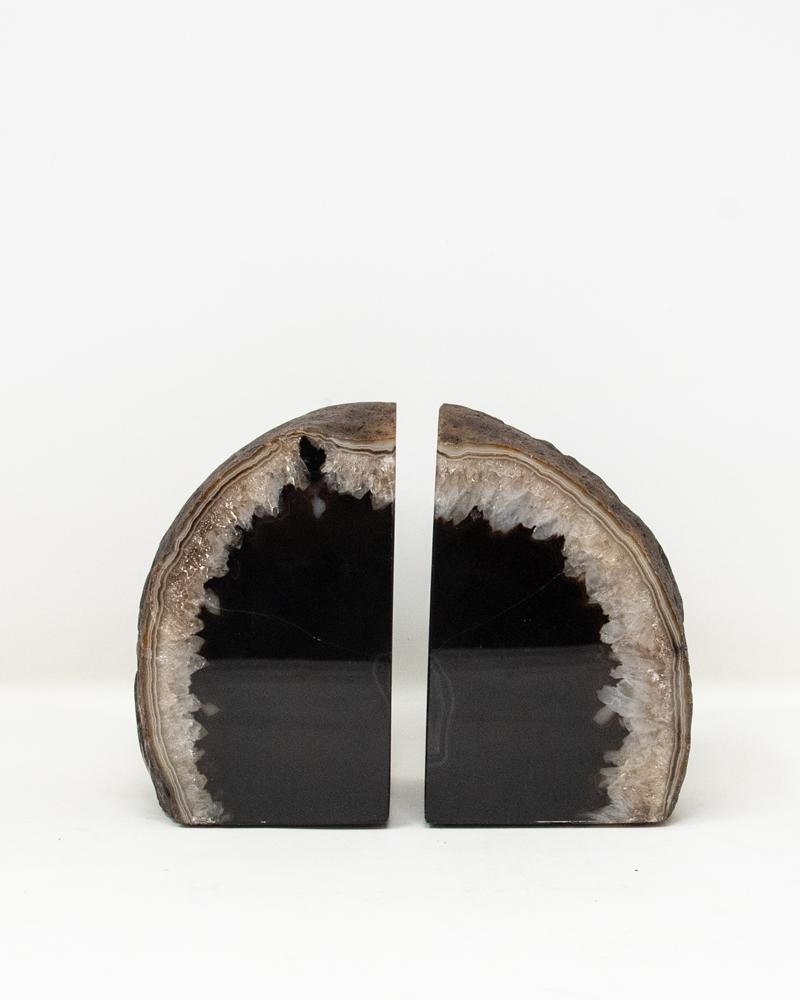 black, bookend, agate, crystal, mineral, luxury accessories, aura london