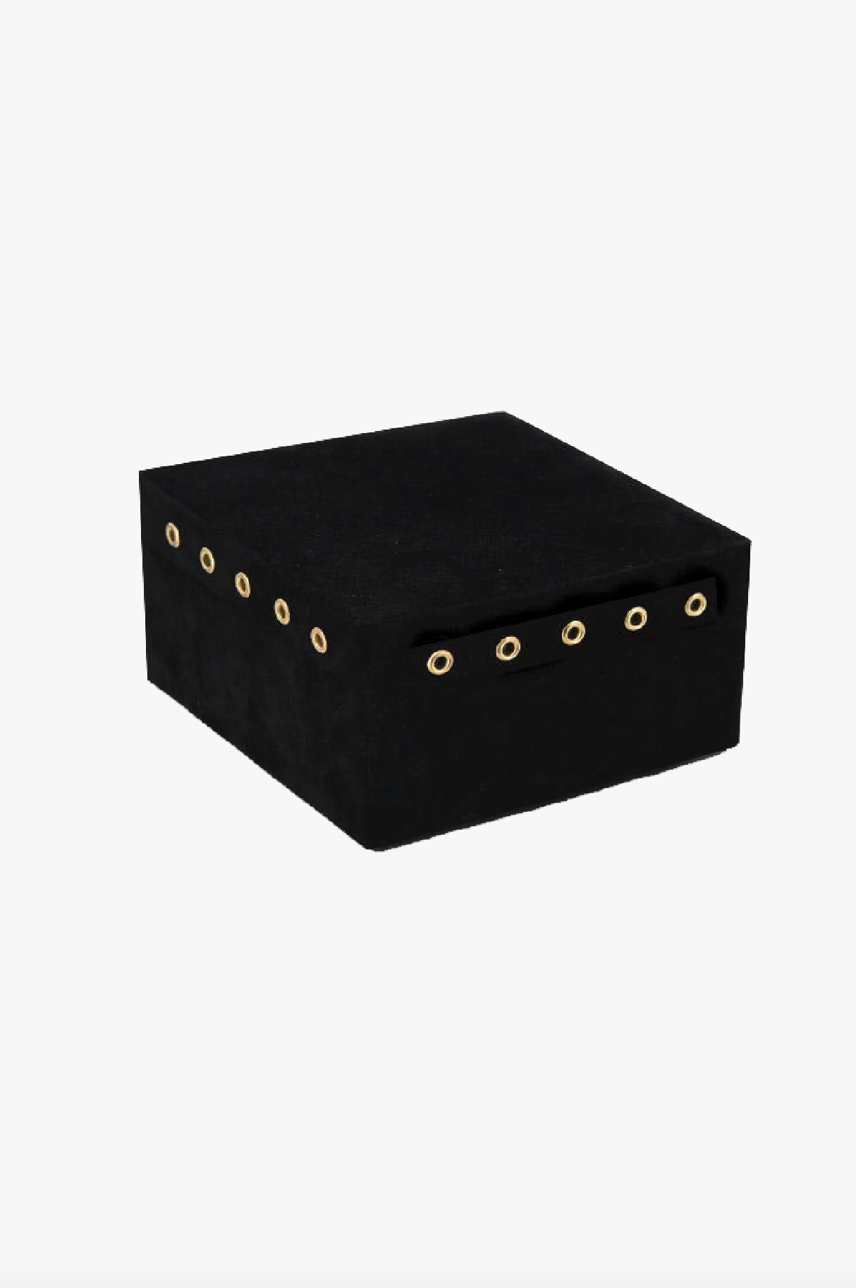 Alexander - black suede box with studded detail www.auralondon.com