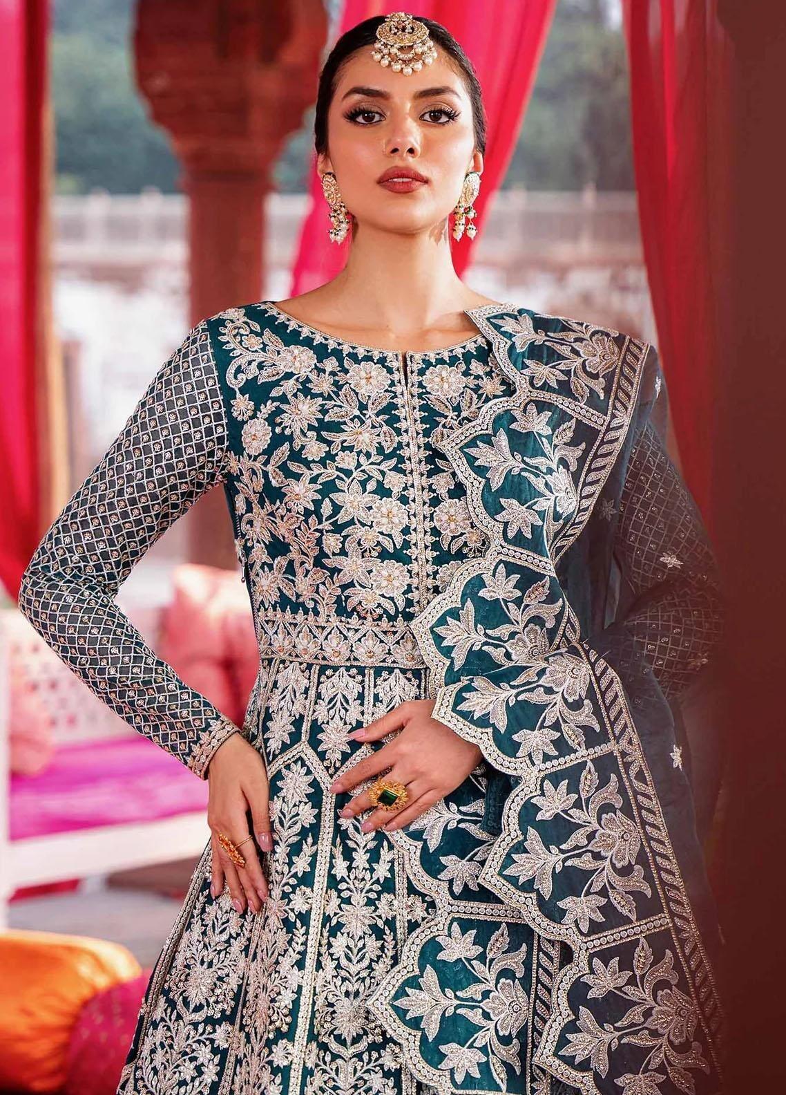Layali Formals By Akbar Aslam Embroidered Net Suits Unstitched 3 Piece AA23L Ilona - Luxury Formal Collection