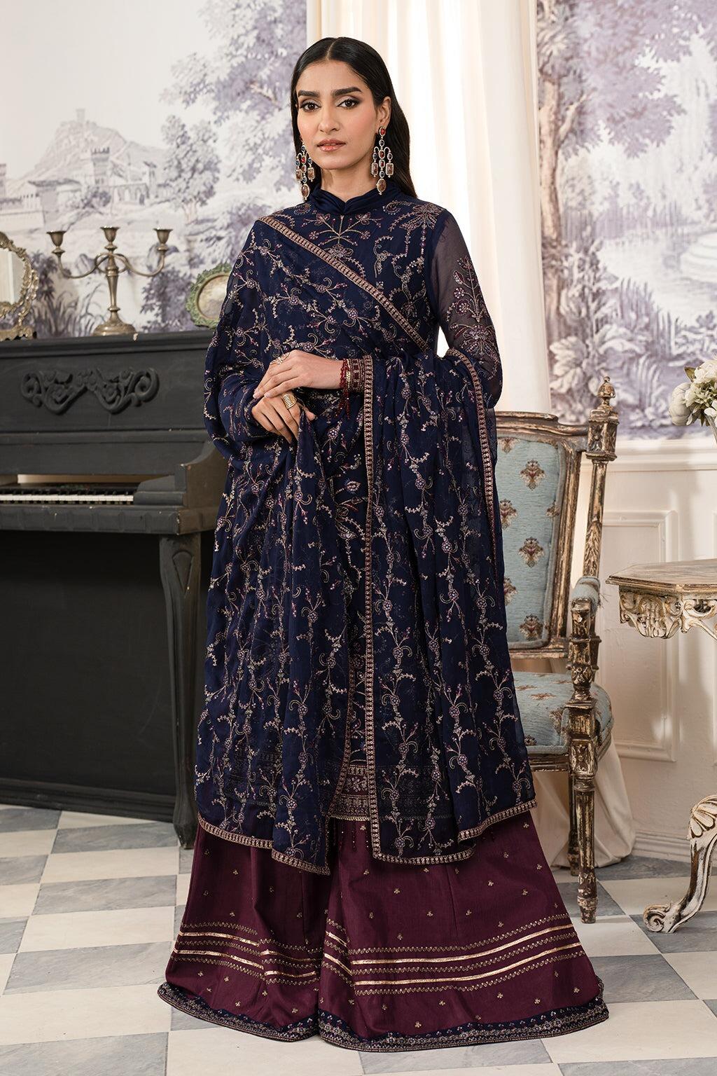 Afsanah by Zarif Embroidered  Suits Unstitched 3 Piece ZR25UF ZAF 03 Neelum - Formals Collection
