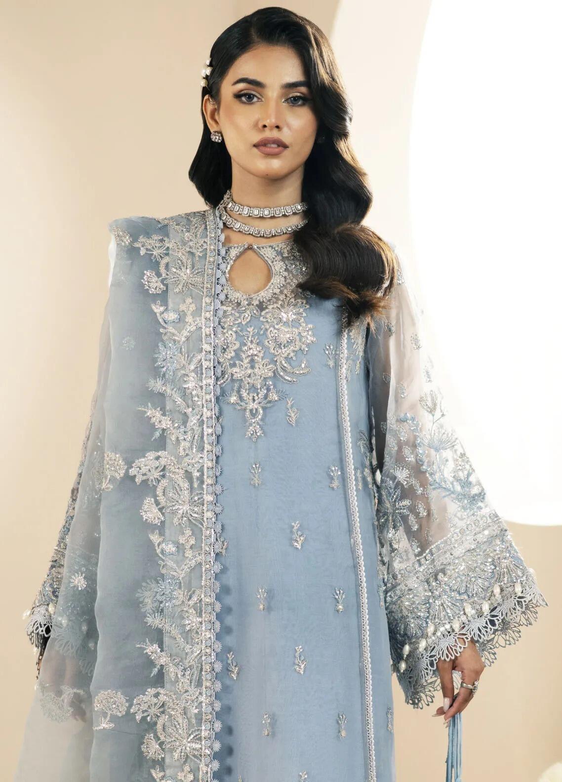Inayat Embroidered Organza Suits Unstitched 3 Piece IN22LW 03 Lucia - Luxury Wedding Collection