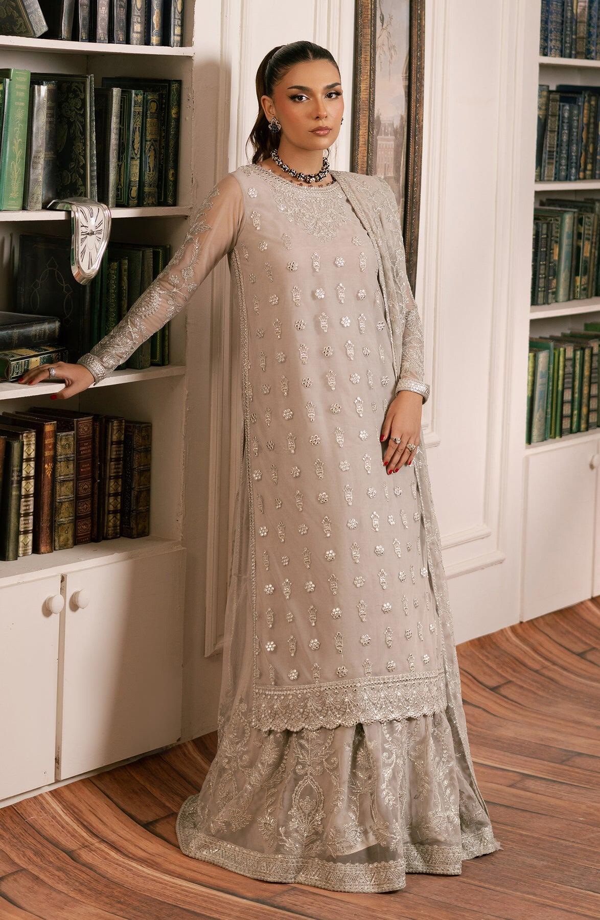 dhanak formal dresses ZRI 05 Inayat By Zarif Embroidered Net Suit Collection Collection:TM-Sculpt