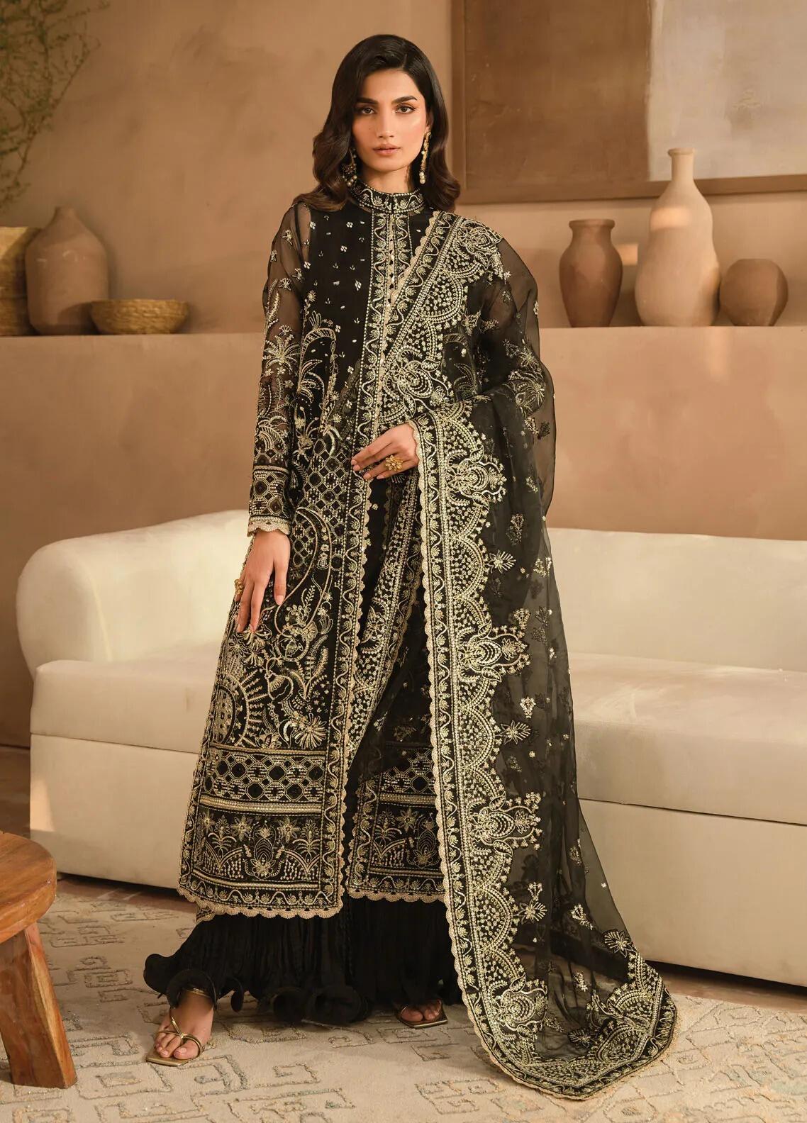 V241-005-3Cp Sana Safinaz Luxury Winter Embroidered Velvet Suits