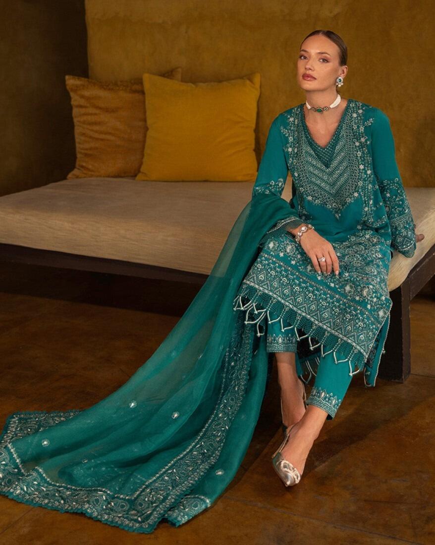 slim fit dress slacks Faiza Saqlain | Adeen Formals