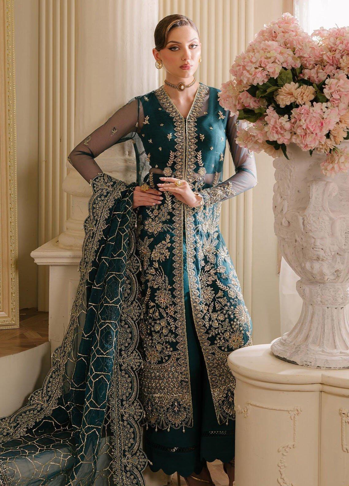 Fabiha Fatima Pret Embroidered Net 3 Piece Suit Opal