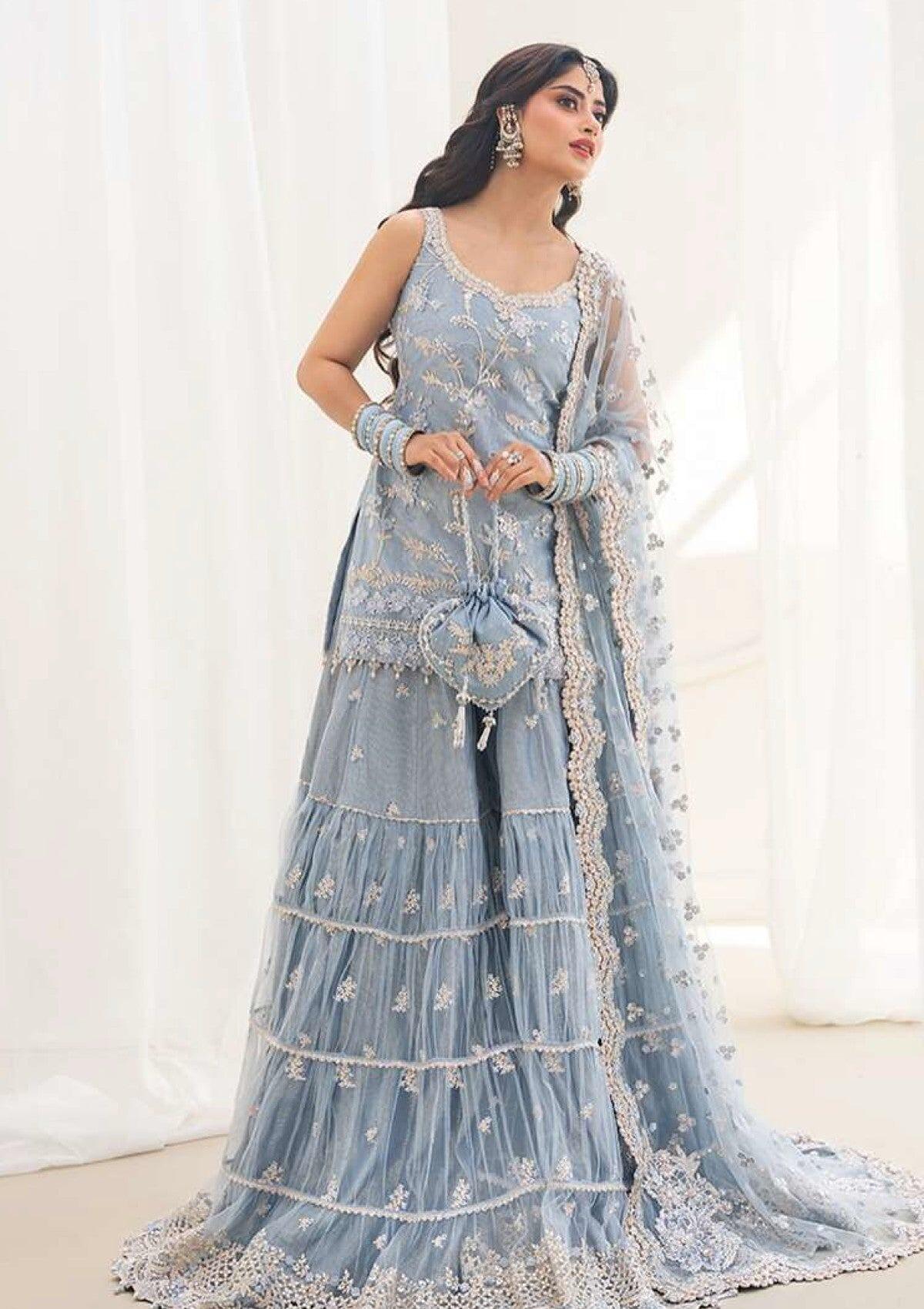 faiza saqlain blue dress Naaz