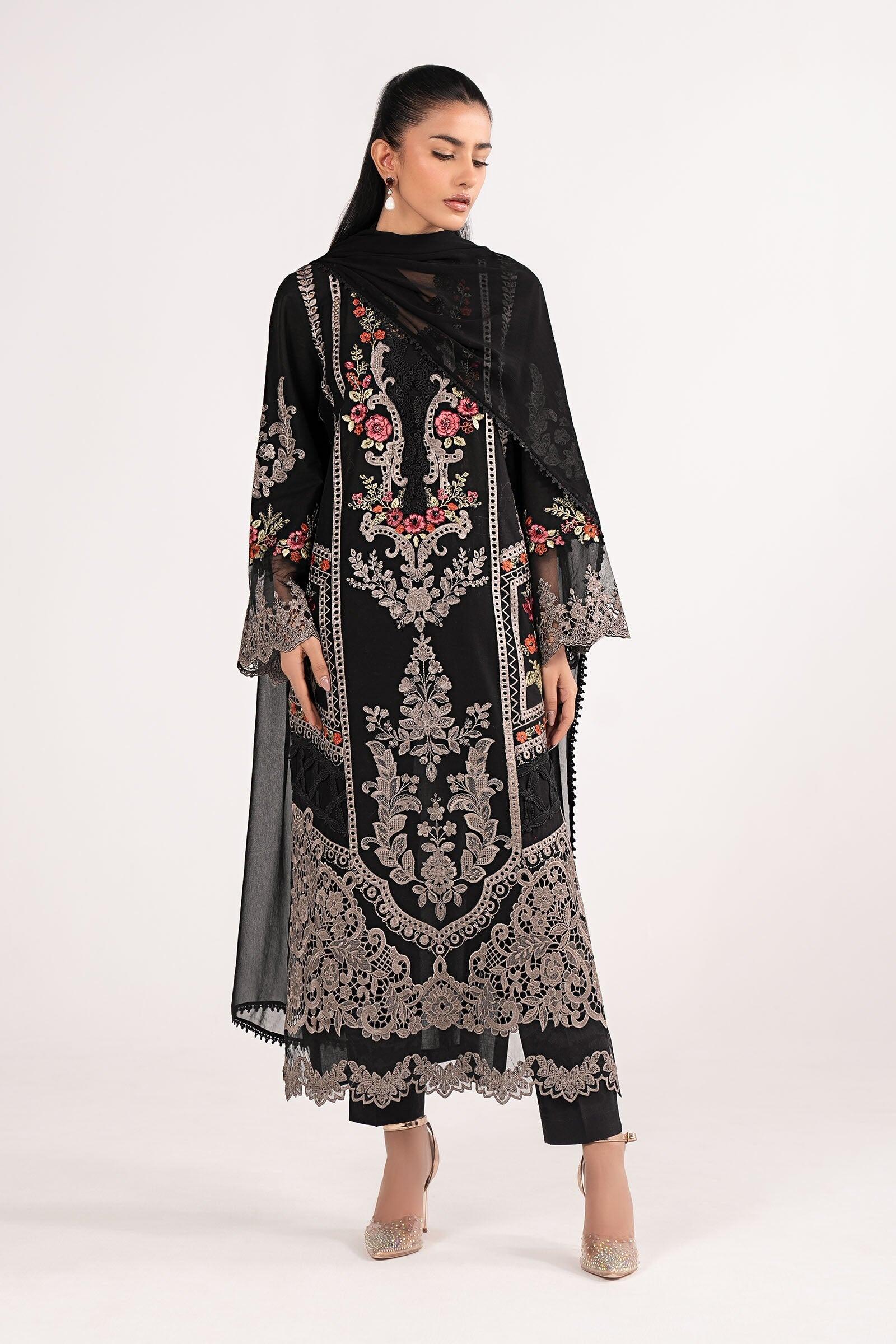 Maria b Luxury Festive Pret DW-EF26-71-Off White Embroidered Lawn Suit