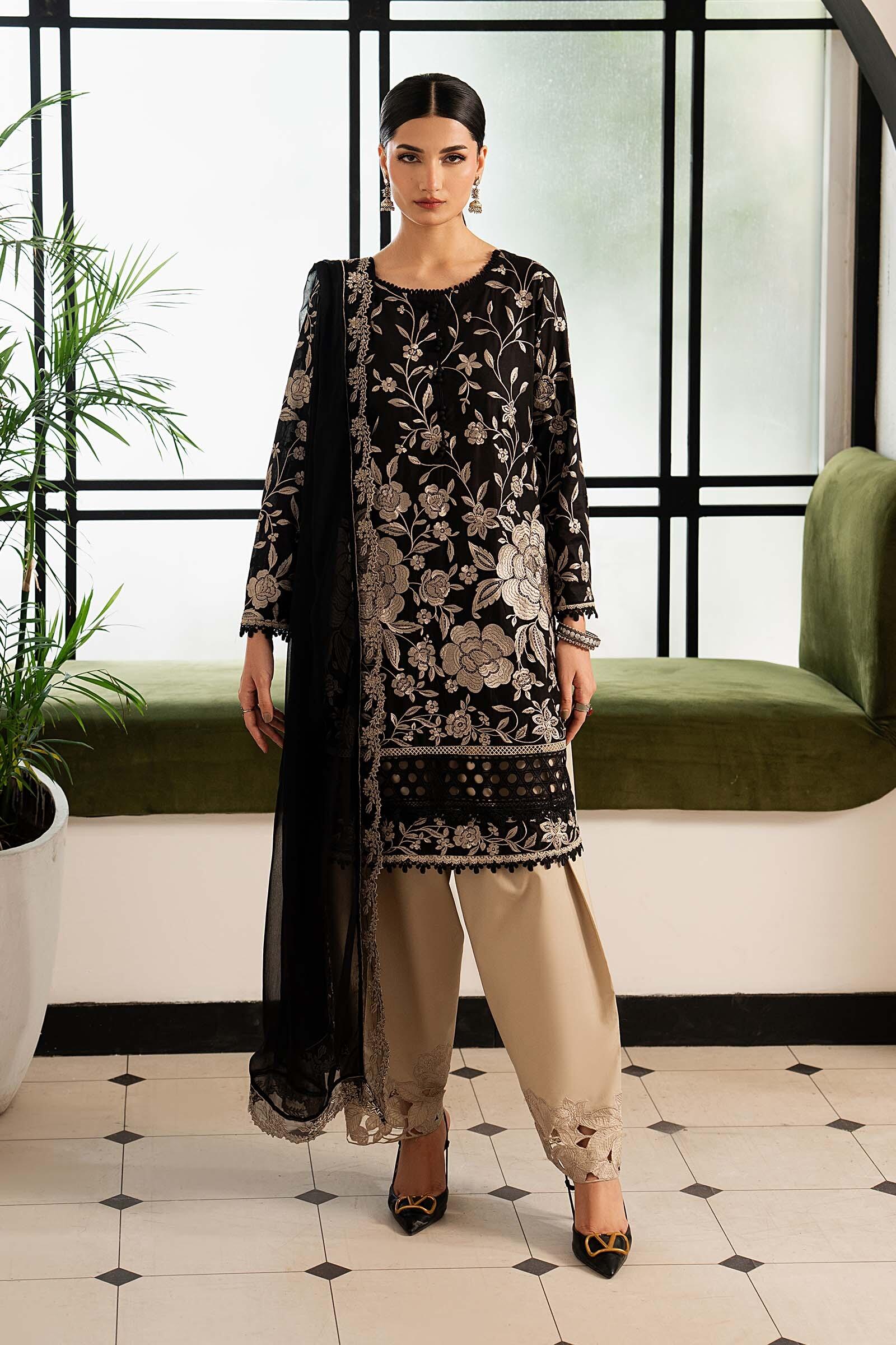 Maria b Luxury Festive Pret DW-EF26-205-BEIGE Embroidered Lawn Suits