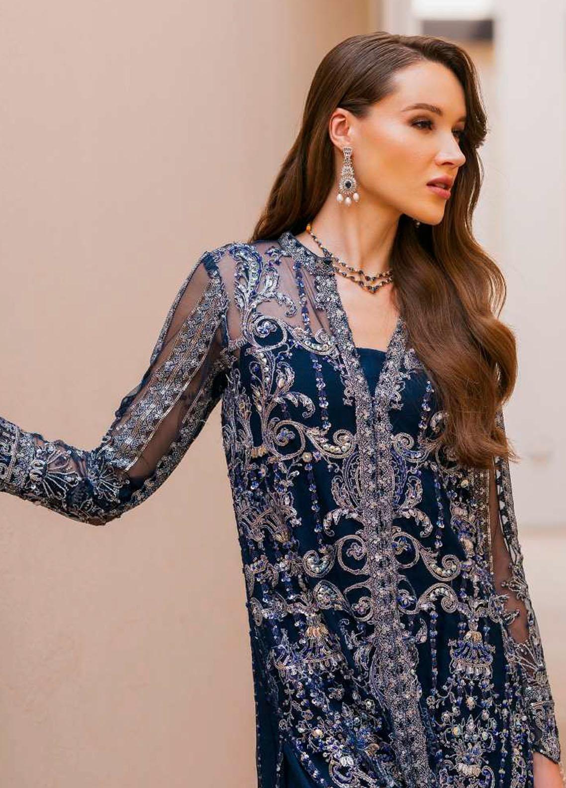 Inayat Embroidered Net Suits Unstitched 3 Piece INT25UF INFF-07 Elva - Formals Collection