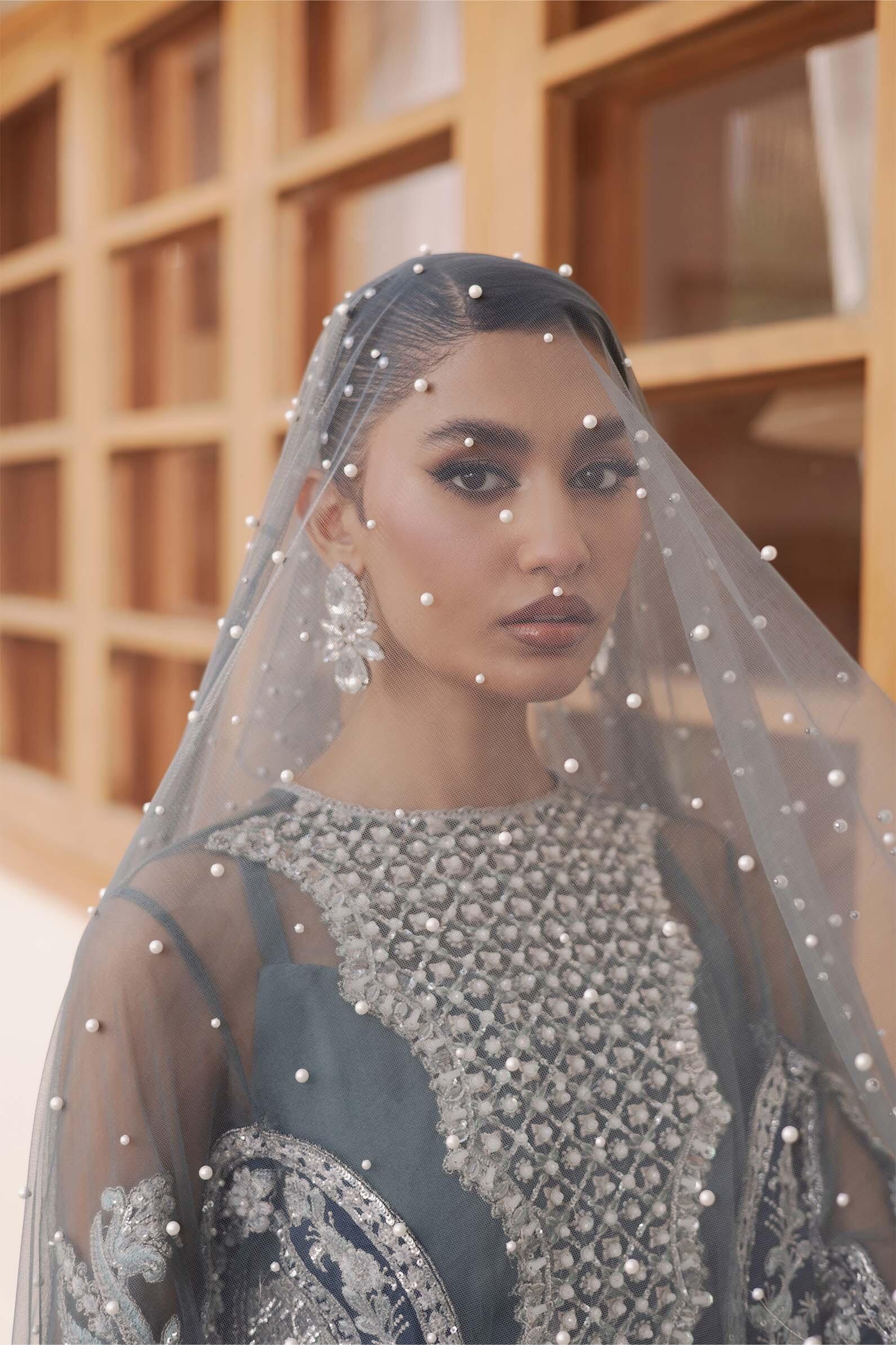 Marwa By Maryam Hussain Embroidered Net  Unstitched Saree MH23MW Resham - Luxury Formal Collection main image 0