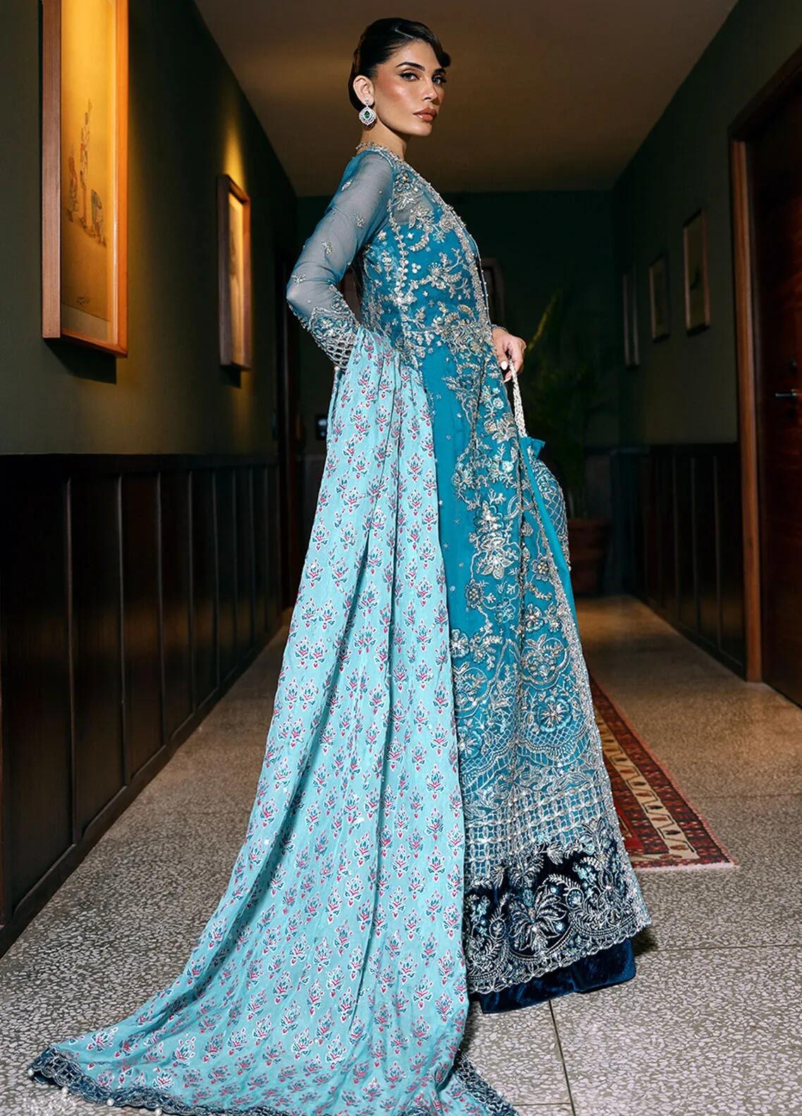 SRF-D-06 Alora Saira Rizwan Embroidered Organza Gown Party Outfit