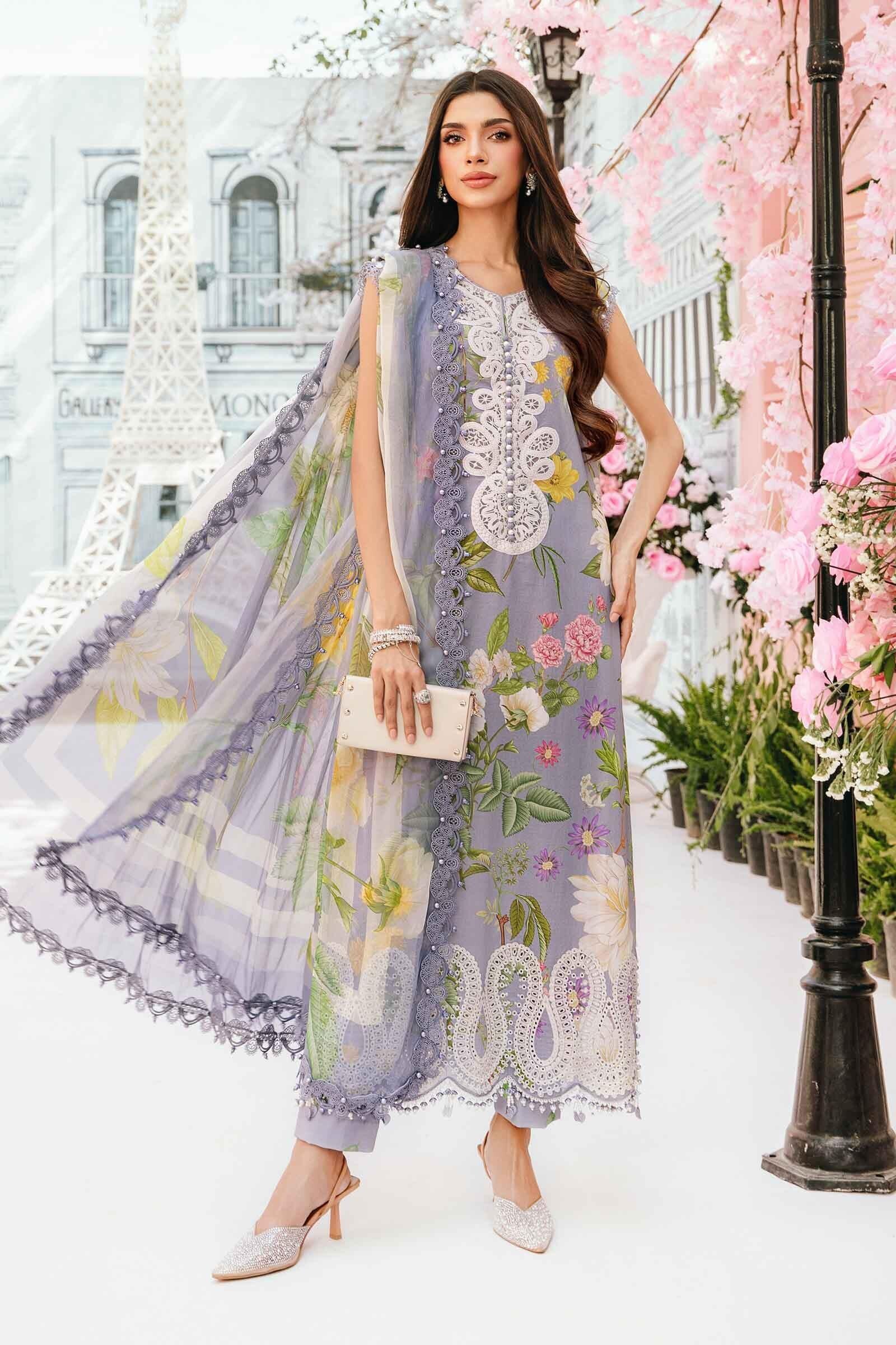 Maria b M Print MBT-2912-B Premium Pure Lawn With Chiffon Emb Border Duppata 2026 main image 0