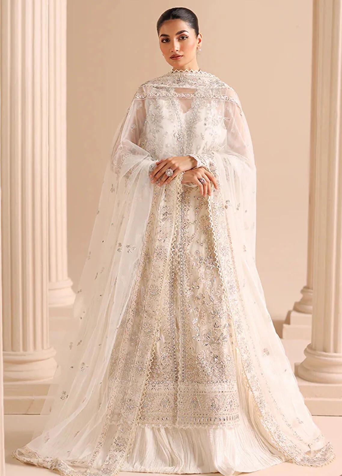 D-03 Gilded Frost Edel by Saffron Embroidered Organza Formal Suits