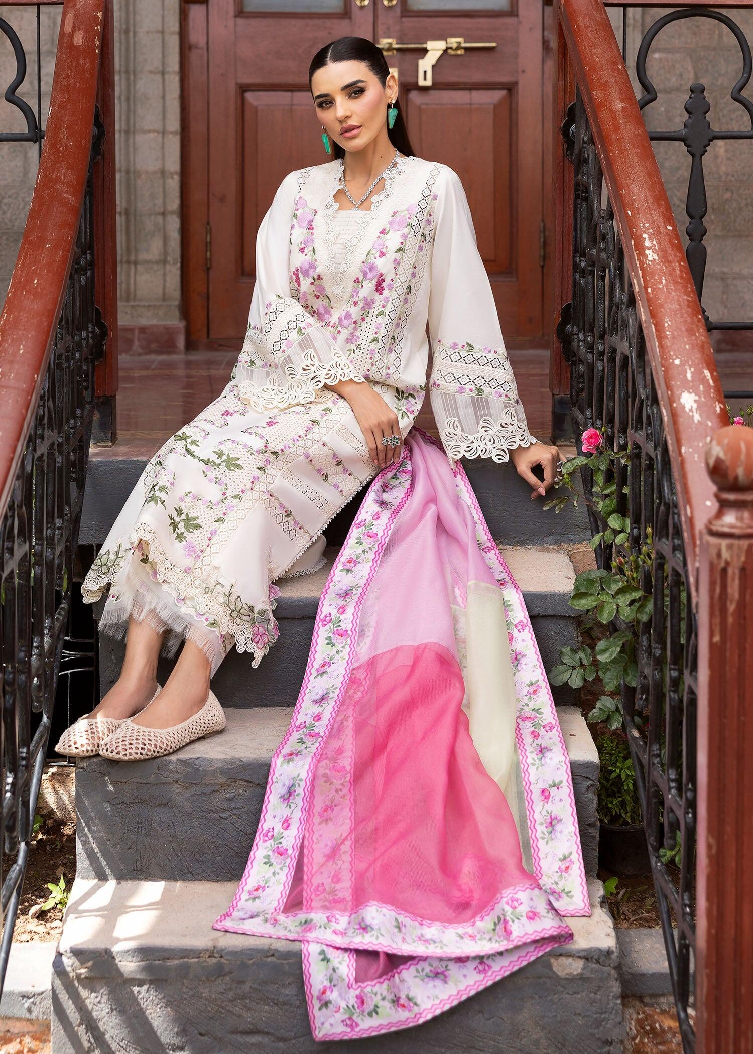 Zerene 1-A Bloom by Saira Shakira Festive Summer Embroidered Lawn