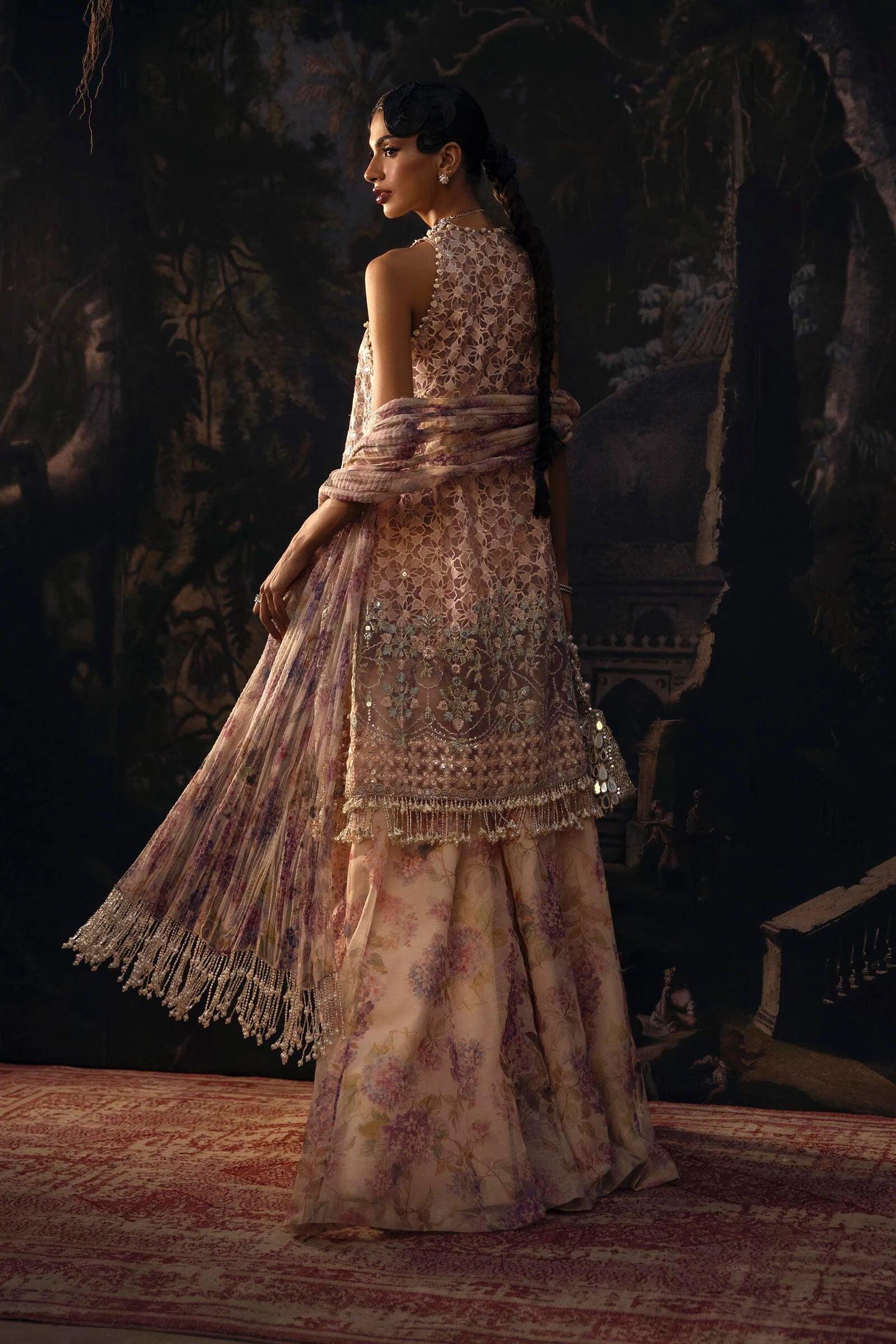 Sana Safinaz Nura N251-004-3DJ Formal Embroidered Organza Wedding Suits