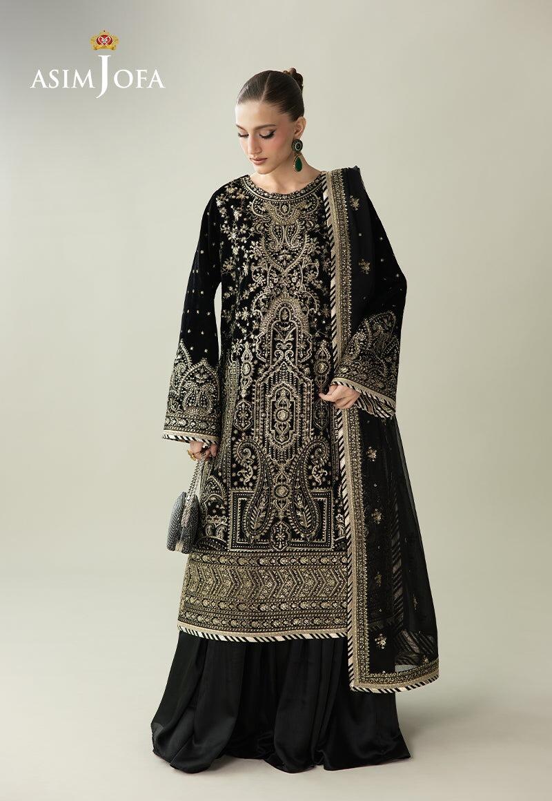 asim jofa formal dresses Makhmal by AJULM-01 Embroidered Velvet Price
