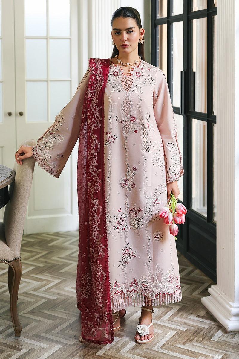 Soma Zinnia by Faiza Saqlain Luxury Lavender Embroidered Lawn