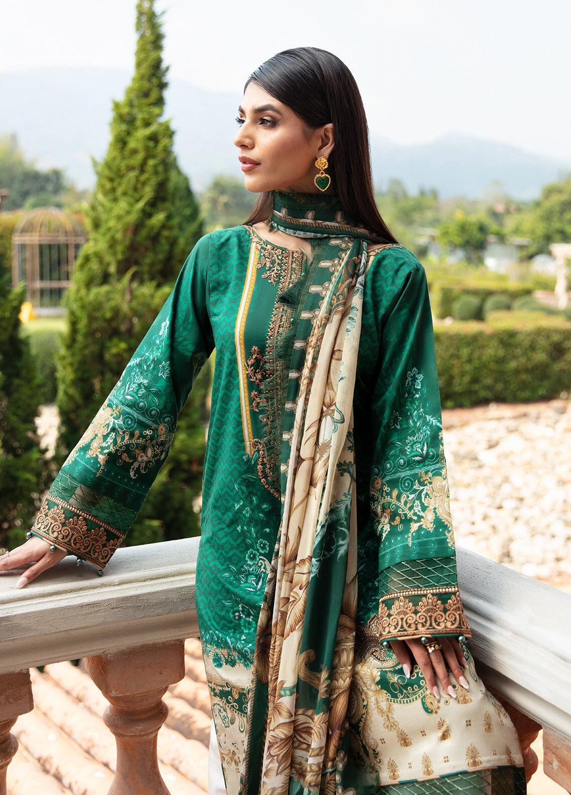 AYSE (GL-L-24V1-01) GULAAL PRINT EMBROIDERED LAWN SPRING SUMMER DRESS 2024