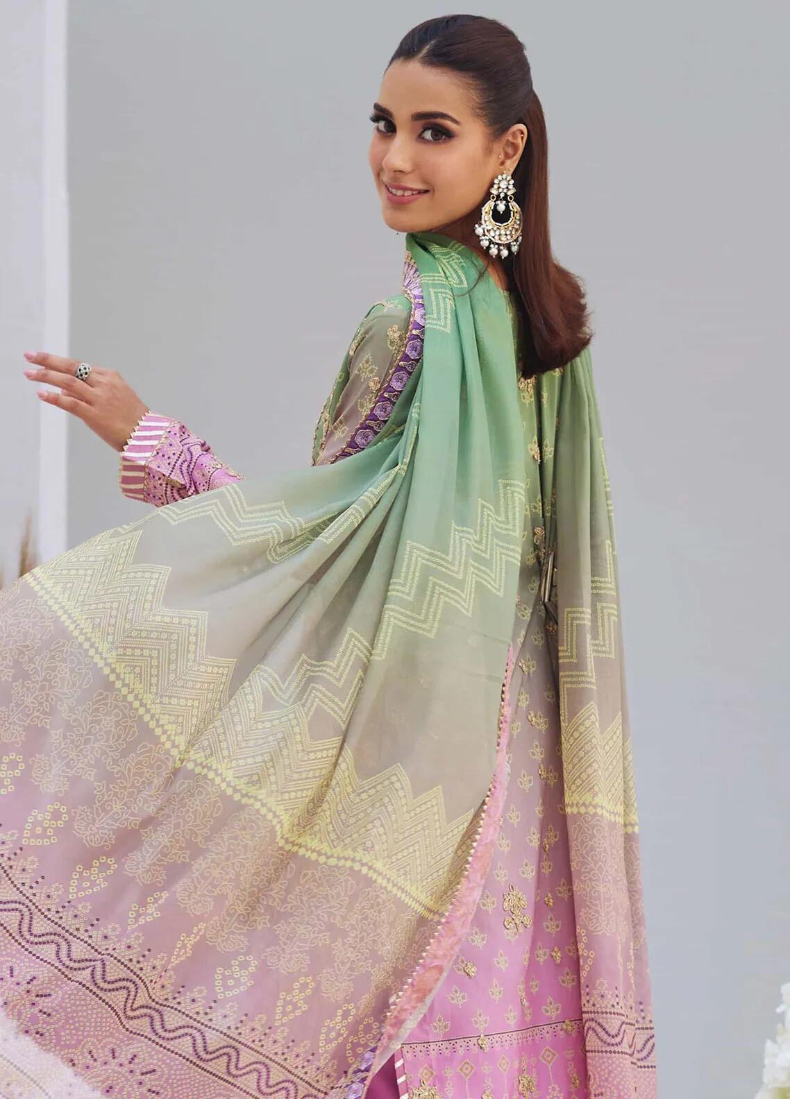 Mina Hasan Embroidered Raw Silk Suit Unstitched 3 Piece Leila - Formal Collection main image 0