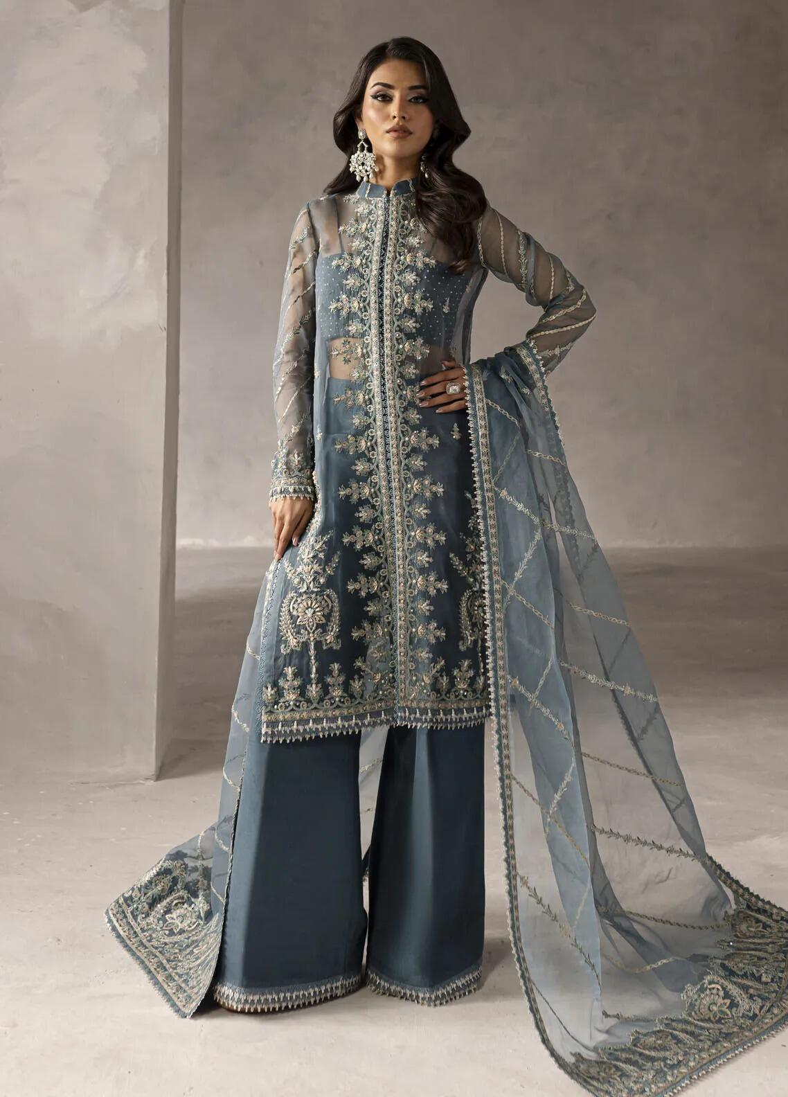 Elysee by Imran Ramzan Embroidered Organza Suits Unstitched 3 Piece IR25EF Fleur de Lueur - Formals Collection